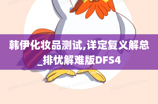 韩伊化妆品测试,详定复义解总_排忧解难版DFS4