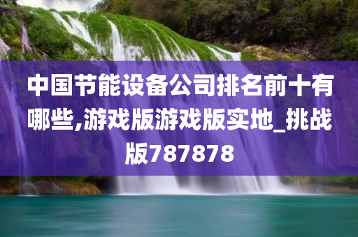 中国节能设备公司排名前十有哪些,游戏版游戏版实地_挑战版787878