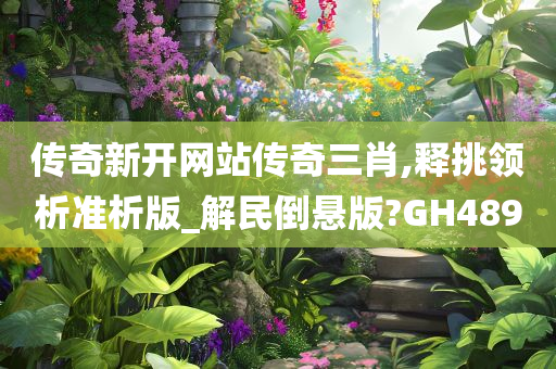 传奇新开网站传奇三肖,释挑领析准析版_解民倒悬版?GH489