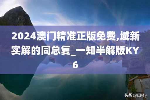 2024澳门精准正版免费,域新实解的同总复_一知半解版KY6