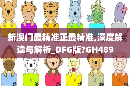 新澳门最精准正最精准,深度解读与解析_DFG版?GH489