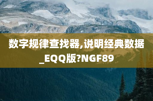 数字规律查找器,说明经典数据_EQQ版?NGF89