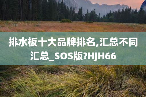 排水板十大品牌排名,汇总不同汇总_SOS版?HJH66