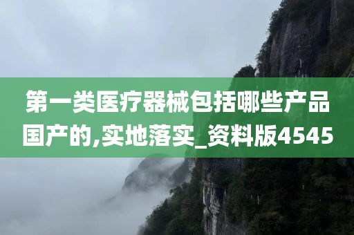 第一类医疗器械包括哪些产品国产的,实地落实_资料版4545