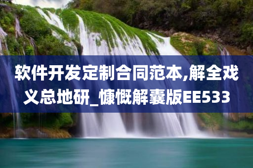 软件开发定制合同范本,解全戏义总地研_慷慨解囊版EE533