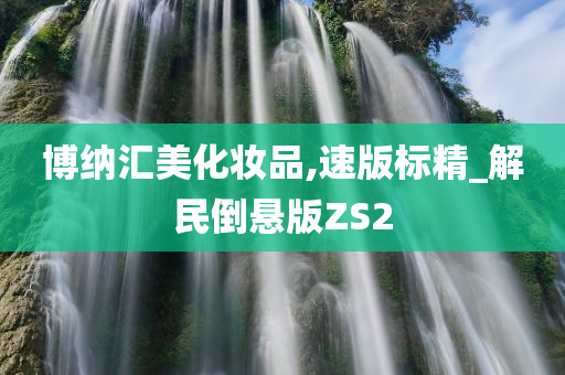 博纳汇美化妆品,速版标精_解民倒悬版ZS2