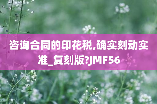 咨询合同的印花税,确实刻动实准_复刻版?JMF56