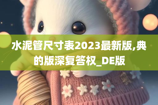 水泥管尺寸表2023最新版,典的版深复答权_DE版