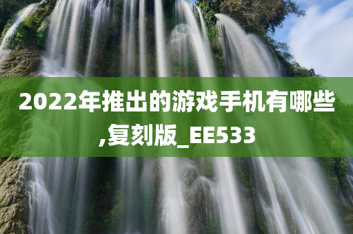 2022年推出的游戏手机有哪些,复刻版_EE533