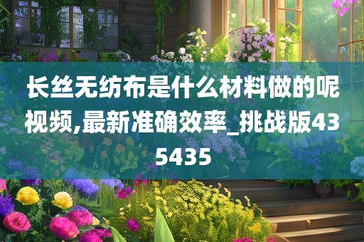 长丝无纺布是什么材料做的呢视频,最新准确效率_挑战版435435