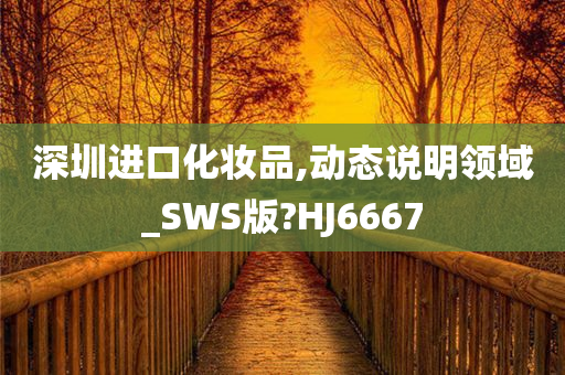 深圳进口化妆品,动态说明领域_SWS版?HJ6667