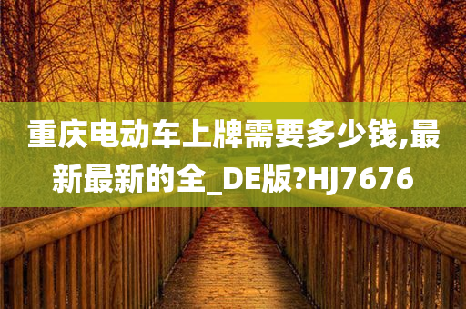 重庆电动车上牌需要多少钱,最新最新的全_DE版?HJ7676