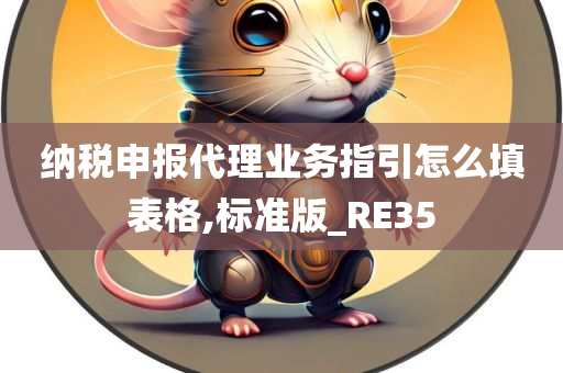 纳税申报代理业务指引怎么填表格,标准版_RE35