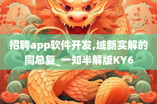 招聘app软件开发,域新实解的同总复_一知半解版KY6