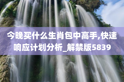 今晚买什么生肖包中高手,快速响应计划分析_解禁版5839