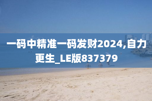 一码中精准一码发财2024,自力更生_LE版837379