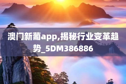 澳门新葡app,揭秘行业变革趋势_5DM386886