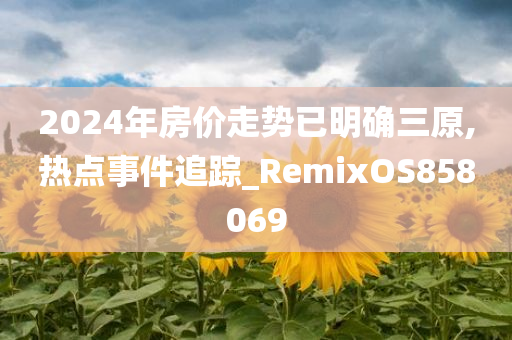 2024年房价走势已明确三原,热点事件追踪_RemixOS858069