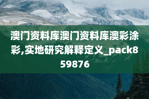 澳门资料库澳门资料库澳彩涂彩,实地研究解释定义_pack859876