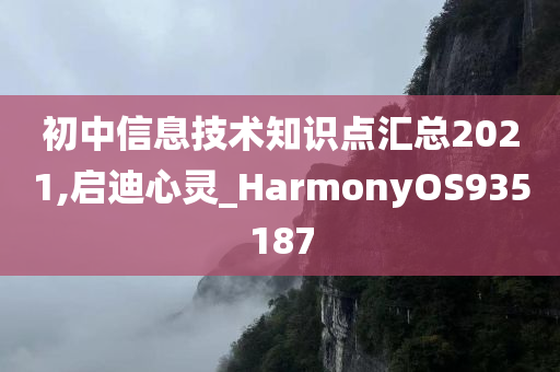 初中信息技术知识点汇总2021,启迪心灵_HarmonyOS935187