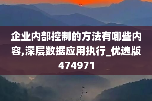 企业内部控制的方法有哪些内容,深层数据应用执行_优选版474971