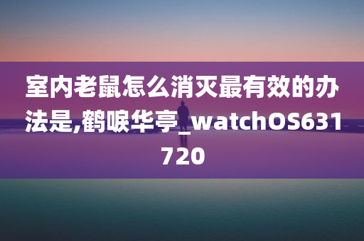 室内老鼠怎么消灭最有效的办法是,鹤唳华亭_watchOS631720