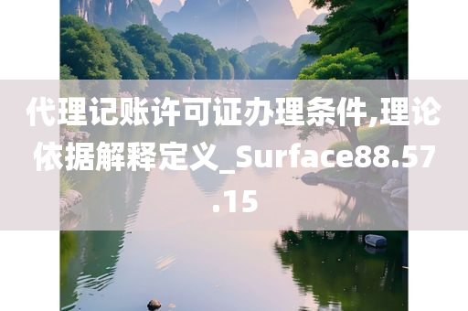 代理记账许可证办理条件,理论依据解释定义_Surface88.57.15