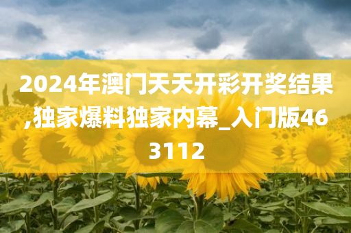 2024年澳门天天开彩开奖结果,独家爆料独家内幕_入门版463112