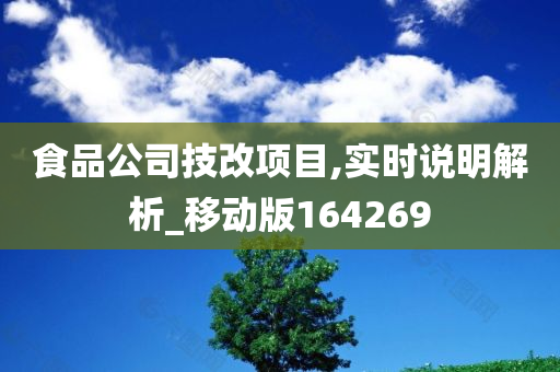 食品公司技改项目,实时说明解析_移动版164269