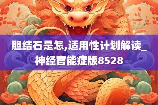 胆结石是怎,适用性计划解读_神经官能症版8528