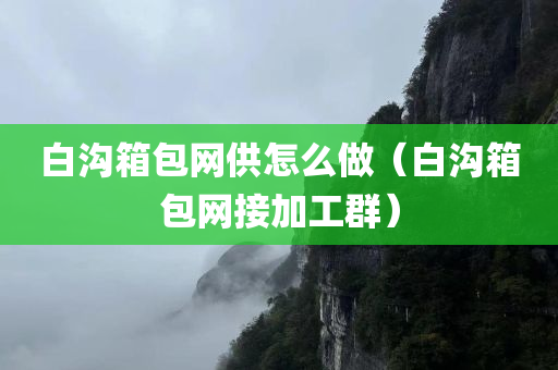 白沟箱包网供怎么做（白沟箱包网接加工群）