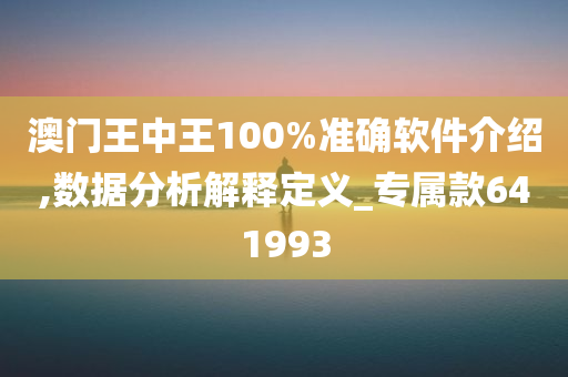 澳门王中王100%准确软件介绍,数据分析解释定义_专属款641993