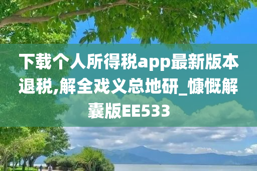 下载个人所得税app最新版本退税,解全戏义总地研_慷慨解囊版EE533