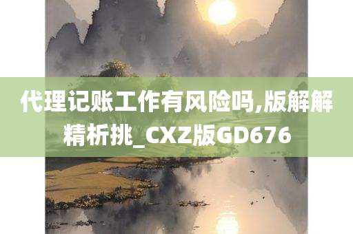 代理记账工作有风险吗,版解解精析挑_CXZ版GD676