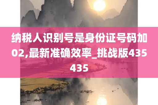 纳税人识别号是身份证号码加02,最新准确效率_挑战版435435