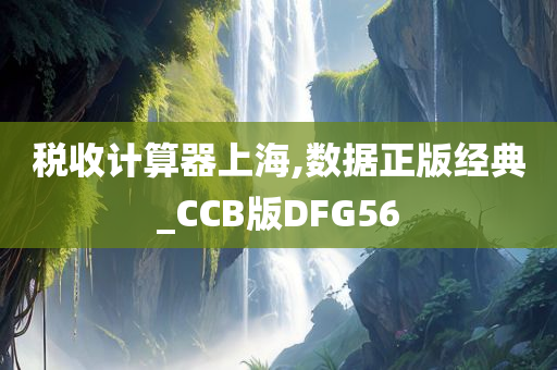 税收计算器上海,数据正版经典_CCB版DFG56