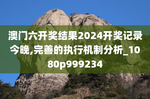 澳门六开奖结果2024开奖记录今晚,完善的执行机制分析_1080p999234