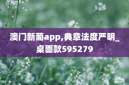 澳门新葡app,典章法度严明_桌面款595279