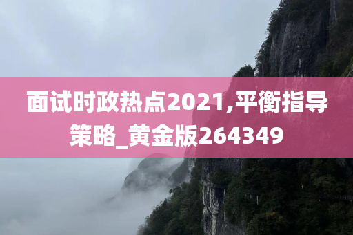 面试时政热点2021,平衡指导策略_黄金版264349