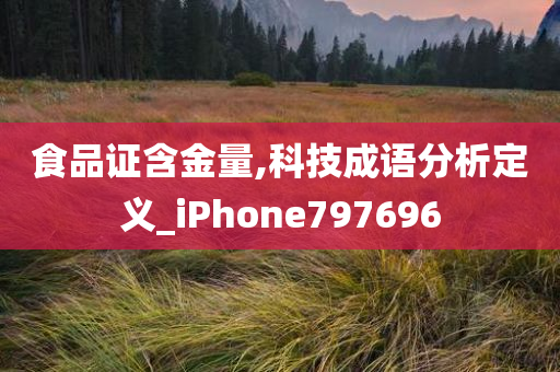 食品证含金量,科技成语分析定义_iPhone797696