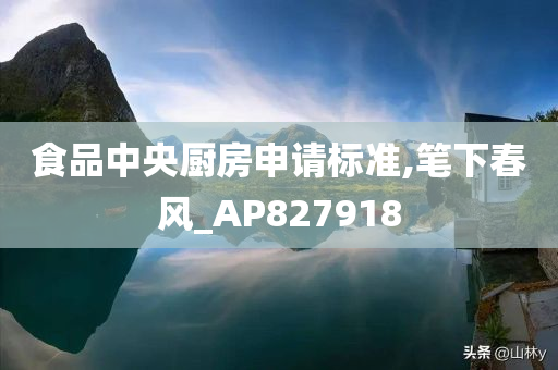 食品中央厨房申请标准,笔下春风_AP827918