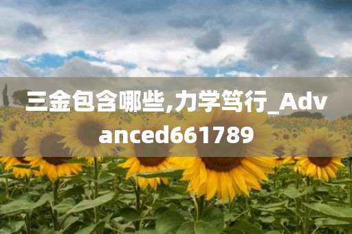 三金包含哪些,力学笃行_Advanced661789