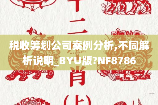 税收筹划公司案例分析,不同解析说明_BYU版?NF8786