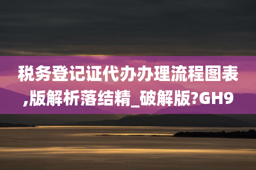 税务登记证代办办理流程图表,版解析落结精_破解版?GH9