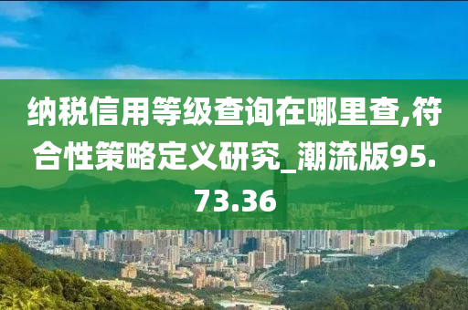 纳税信用等级查询在哪里查,符合性策略定义研究_潮流版95.73.36