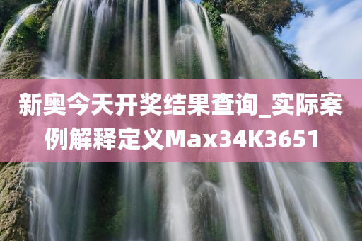 新奥今天开奖结果查询_实际案例解释定义Max34K3651