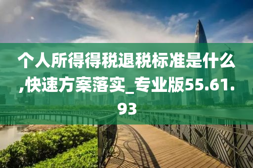 个人所得得税退税标准是什么,快速方案落实_专业版55.61.93