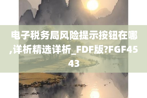 电子税务局风险提示按钮在哪,详析精选详析_FDF版?FGF4543