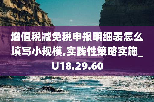 增值税减免税申报明细表怎么填写小规模,实践性策略实施_U18.29.60