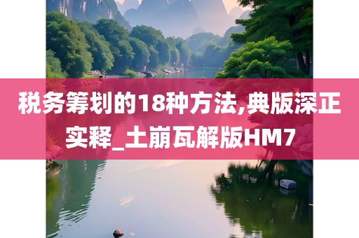 税务筹划的18种方法,典版深正实释_土崩瓦解版HM7